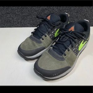 NIKE ACG ALDER Low Trail Shoes (2013) 8M/10W Forest Green & Black Rare Size EUC